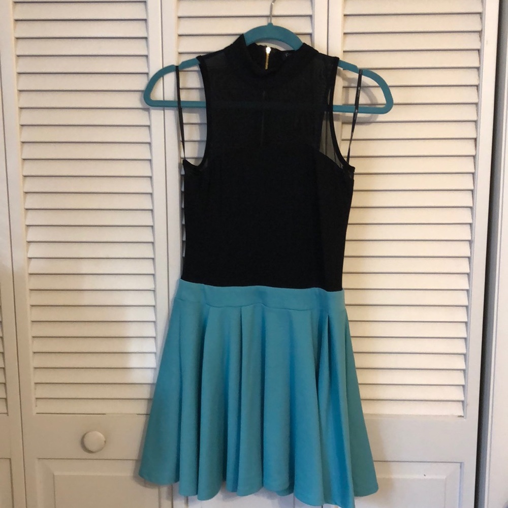 Shear Top Skater Dress